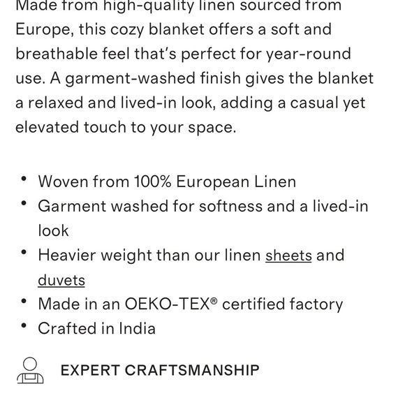 Quince Vintage Wash European Linen Bed Cover - Picture 4 of 7